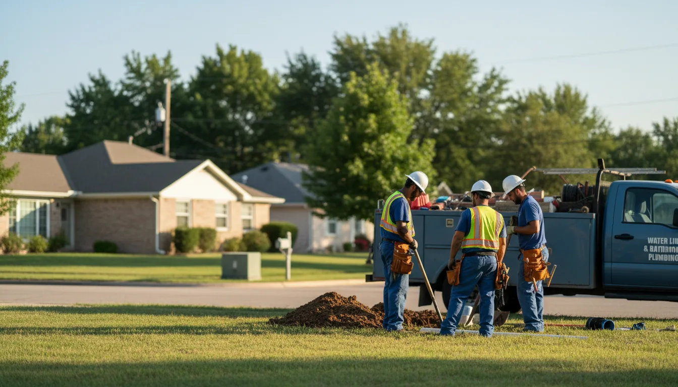 Residential water line and bathroom plumbing service in Paris, MI